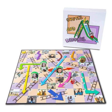 Customized Chutes and Ladders Board Game