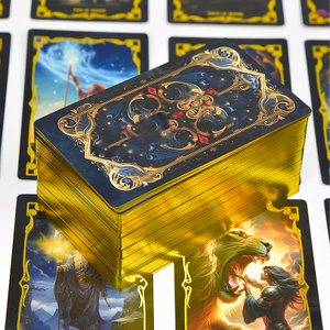 Custom Printing LOGO Eco-friendly Durable Oracle Deck Set Gold Foil Divination Tarot cards With Guidebook & Box