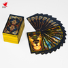 Custom Printed Gold Gilded Edge Oracle Tarot Decks Playing Cards Personalized Plastic Tarot Cards with Custom Logo